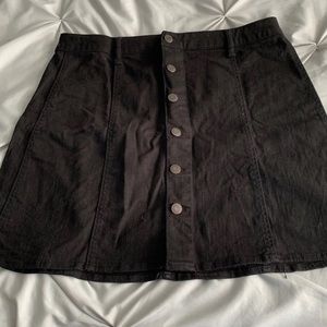 Black Button Down Skirt